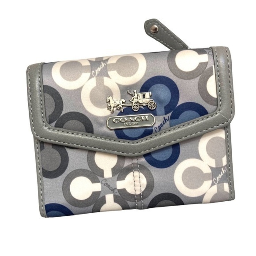Coach rare blue clover wallet